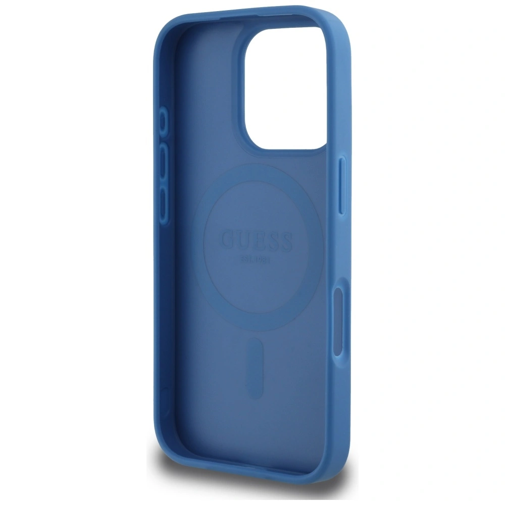 Guess 4G Circle Classic Logo MagSafe Apple iPhone 16 Pro Max blue