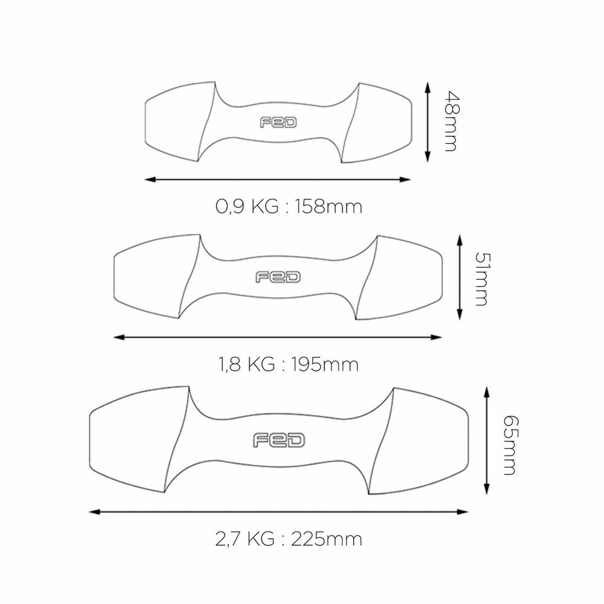 Dumbbells Xiaomi FED 0,9 kg Dumbbells Xiaomi FED 0,9 kg
