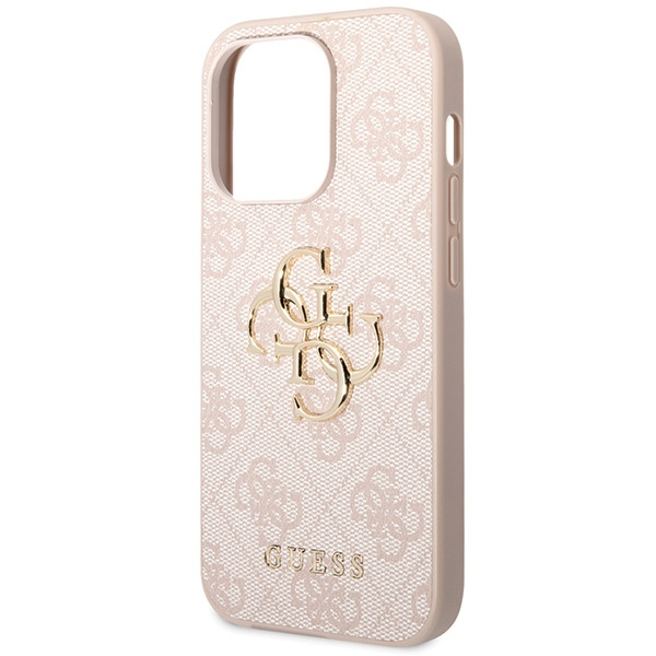 Guess GUHCP15L4GMGPI Apple iPhone 15 Pro hardcase 4G Big Metal Logo pink