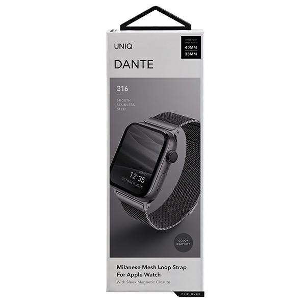 UNIQ Dante Apple Watch Series 4/5/6/SE 40mm Stainless Steel graphite