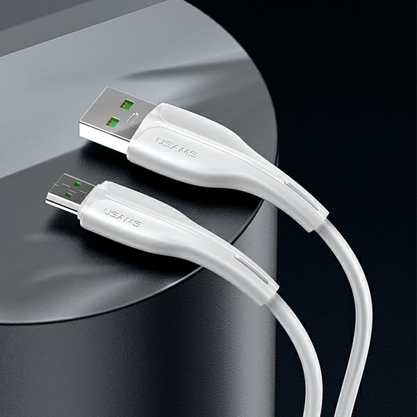 USAMS Cable U38 microUSB 4A Fast Charge for OPPO 1m white SJ375USB02 (US-SJ375)