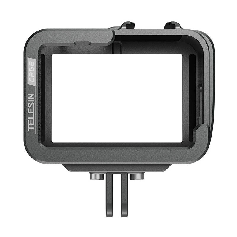 TELESIN Aluminum Cage with Vertical Frame for GoPro Hero 11/10/9