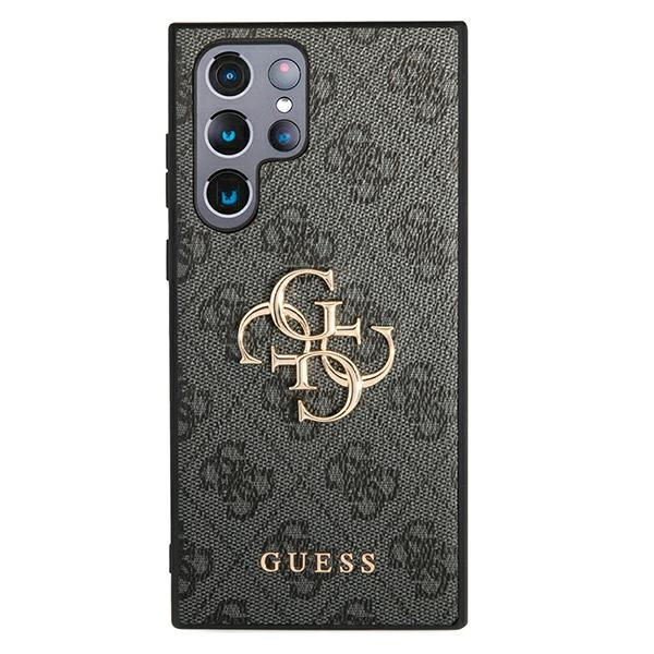 Guess GUHCS22L4GMGGR Samsung Galaxy S22 Ultra grey hardcase 4G Big Metal Logo