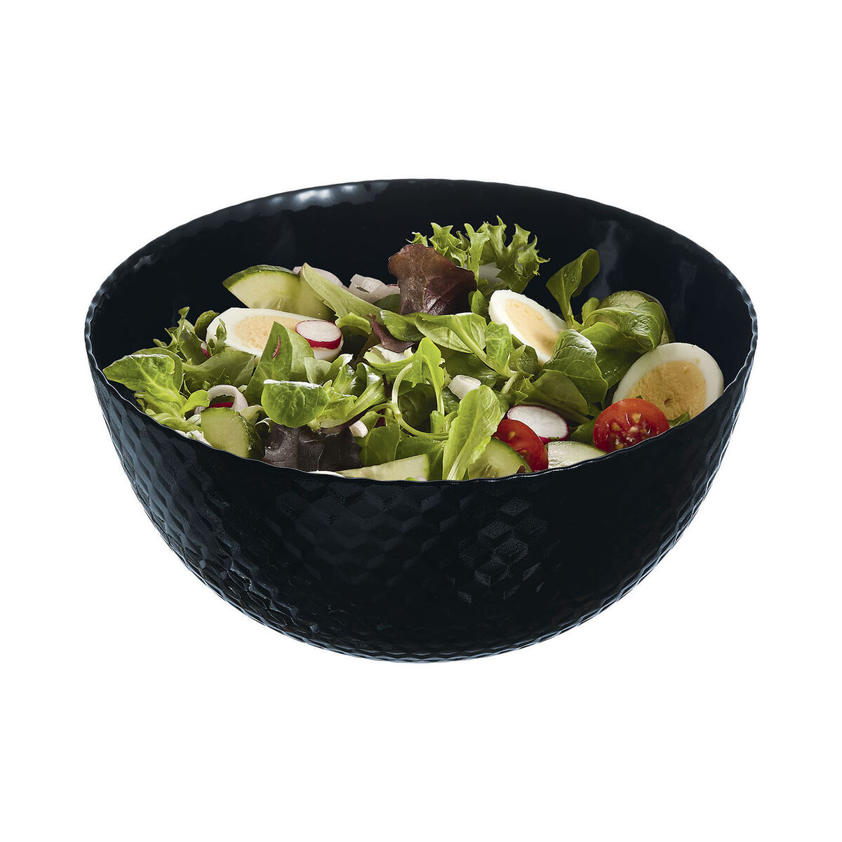 Salad Bowl Luminarc Pampille Black Glass (24 cm)
