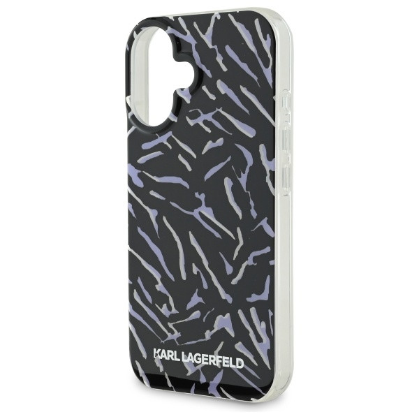 Etui Karl Lagerfeld do Apple iPhone 16 Plus Zebra With Cord fioletowy
