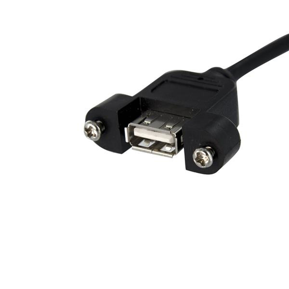 USB Cable Startech USBPNLAFHD3 Black 90 cm