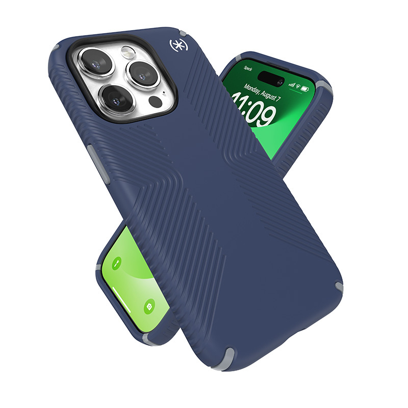 Speck Presidio2 Grip MagSafe Apple iPhone 15 Pro (Coastal Blue/Dustgrey/White)