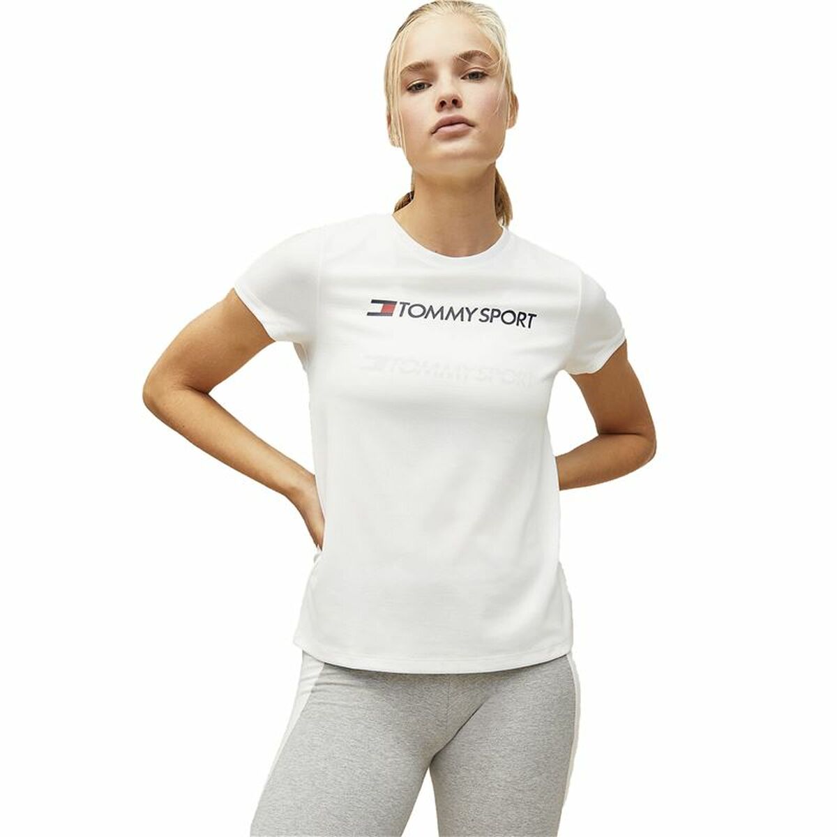 T-shirt Tommy Hilfiger Logo Chest White Lady
