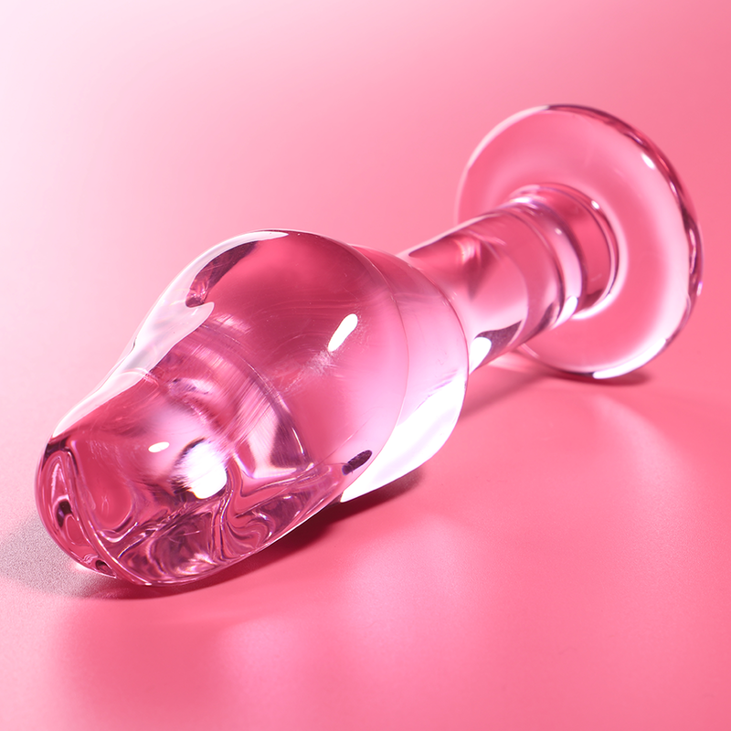NEBULA SERIES BY IBIZA - MODEL 6 ANAL PLUG BOROSILICATE GLASS 12.5 X 4 CM PINK