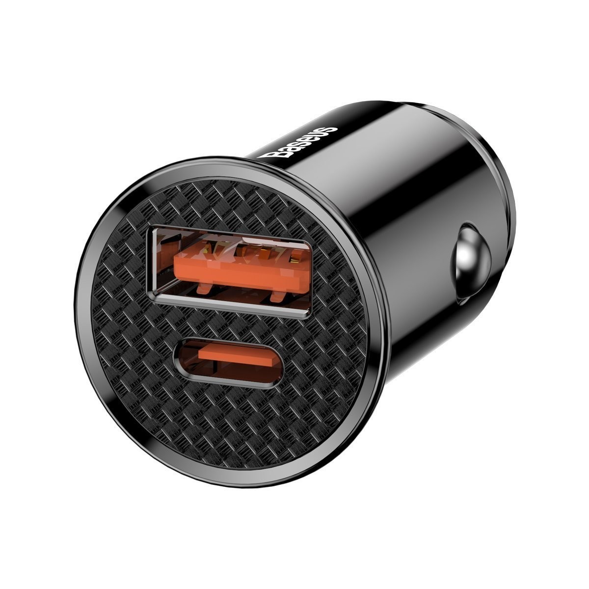 Baseus Circular Car Charger 2xUSB PD QC4.0+ 5A 30W Black