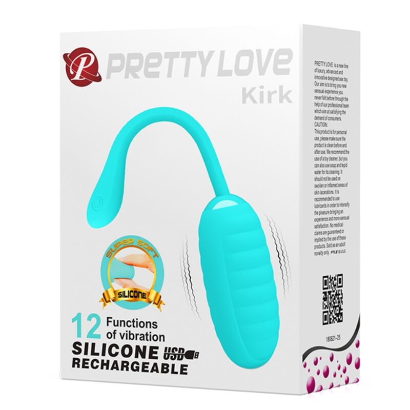 PRETTY LOVE - KIRK LIGHT GREEN RECHARGEABLE VIBRATING EGG