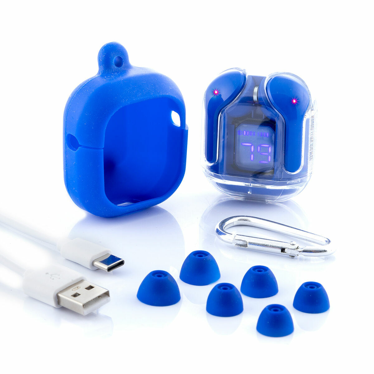 Wireless Headphones Blue InnovaGoods Wireless Headphones Blue InnovaGoods