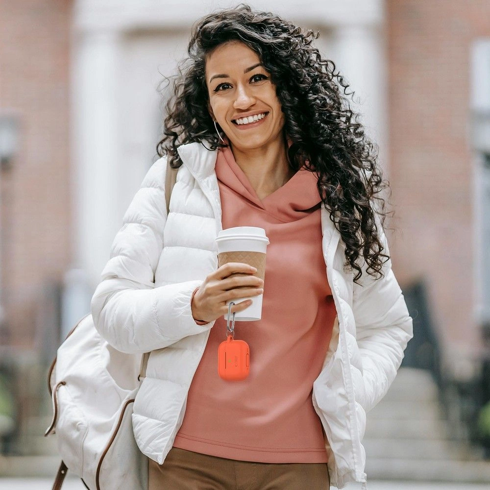 Case Tech-Protect Silicone Hook Apple Airpods Pro 1 / 2 Neon Orange