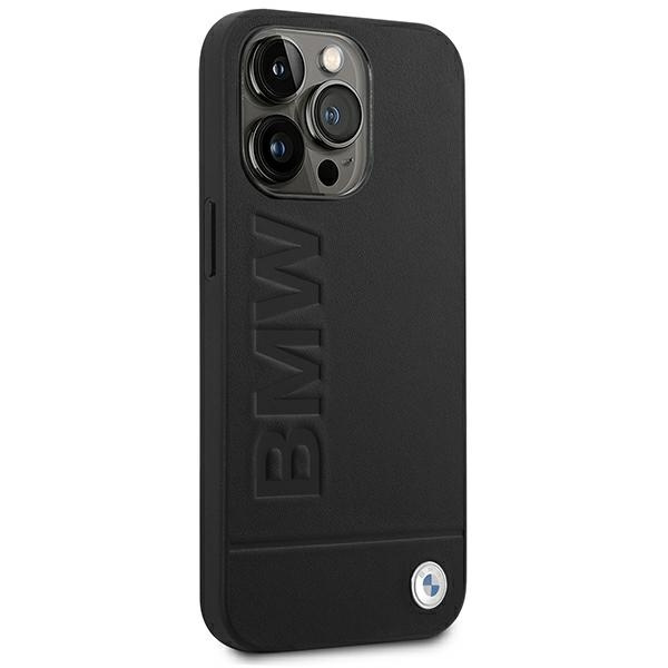 BMW BMHCP14LSLLBK Apple iPhone 14 Pro black Leather Stamp