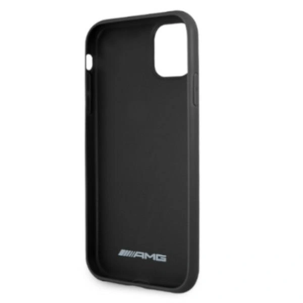 AMG AMHCN61GSEBK Apple iPhone 11 / XR hardcase Leather Debossed Lines black