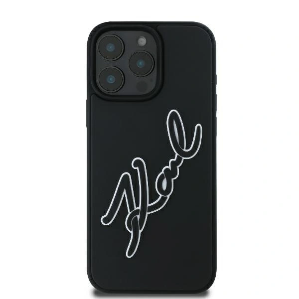 Karl Lagerfeld KLHCP16L3DRKSDLK Apple iPhone 16 Pro hardcase 3D Rubber Bicolor Signature black