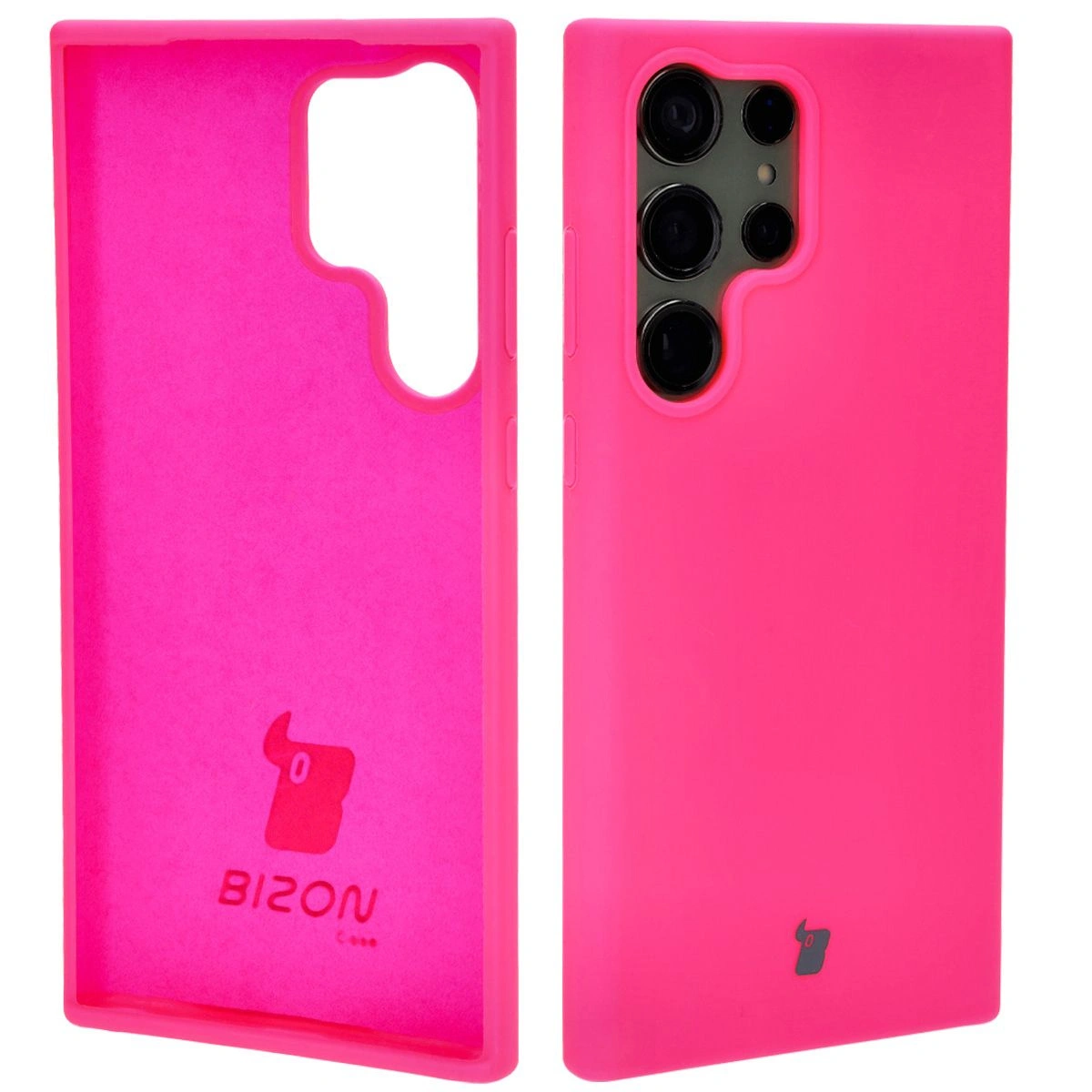 Bizon Soft Case Samsung Galaxy S23 Ultra neon pink