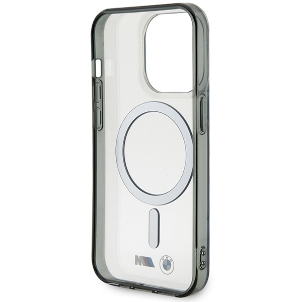 BMW BMHMP14LHCRS Apple iPhone 14 Pro transparent hardcase Silver Ring MagSafe