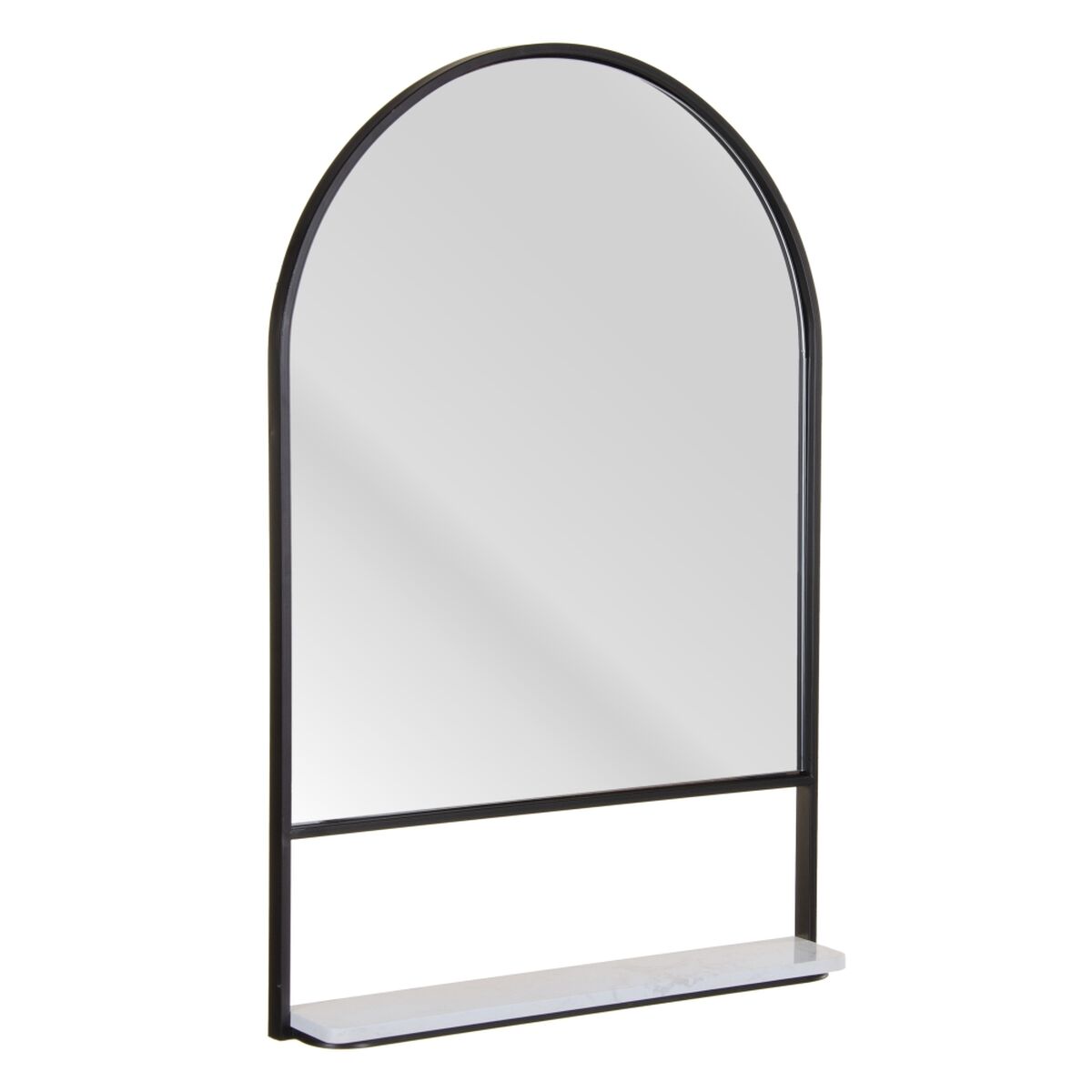 Wall mirror 60 x 2,5 x 90 cm Black Metal