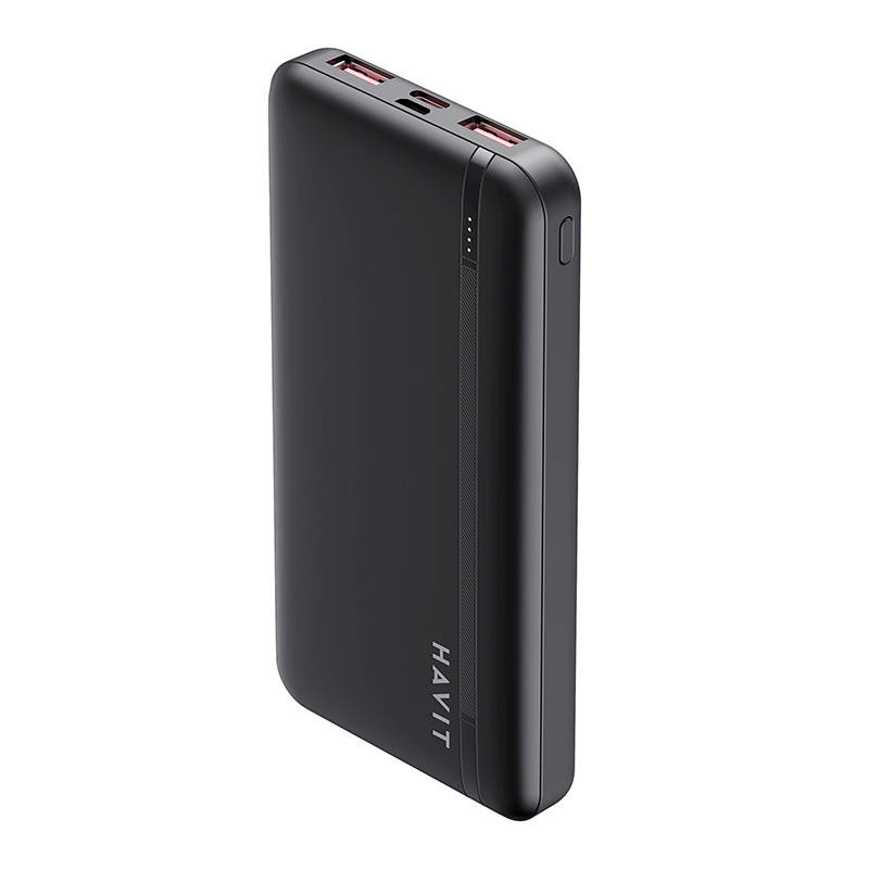 Powerbank HAVIT PB90 10000 mAh, 2x USB-A, 1x USB-C, PD (black)