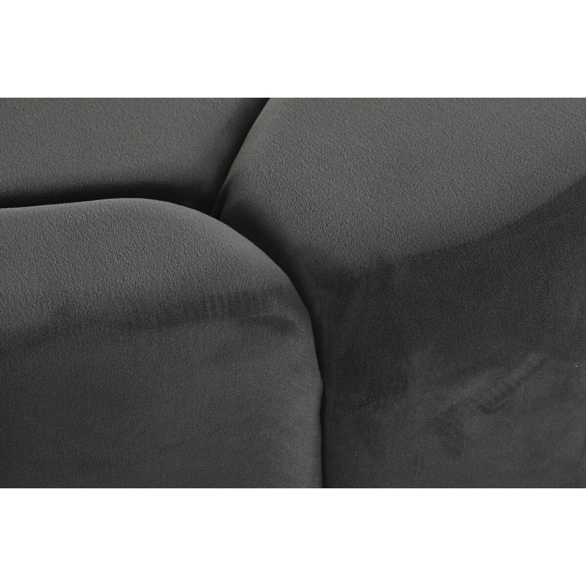 Footrest DKD Home Decor Grey 30 % Polyester (85 x 85 x 48 cm)