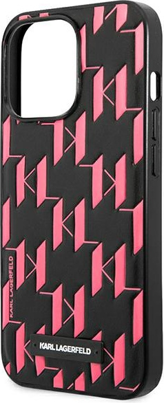 Karl Lagerfeld KLHCP13LMNMP1P Apple iPhone 13 Pro hardcase pink Monogram Plaque