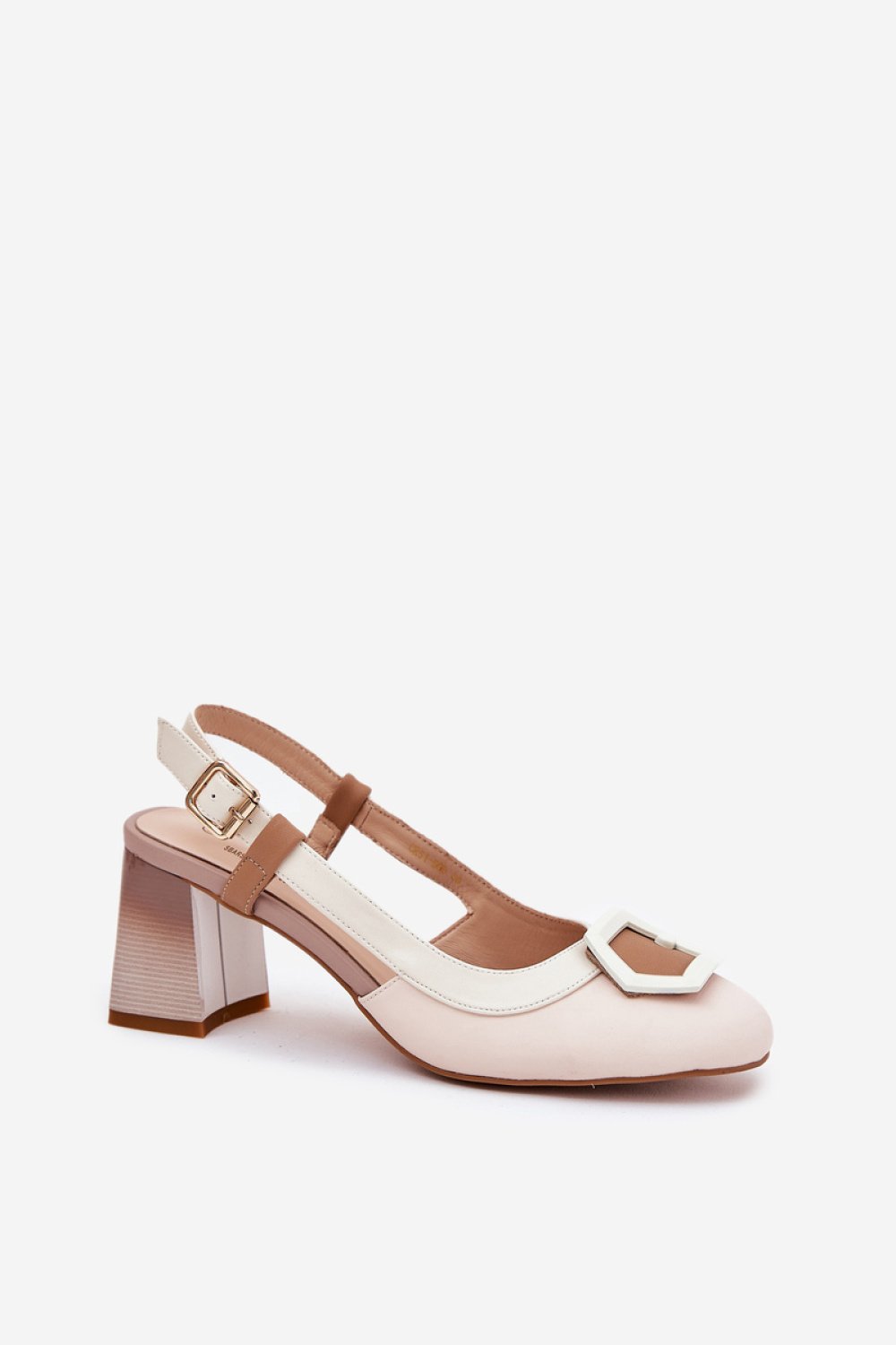  Heel sandals model Step in style  beige