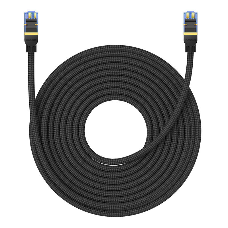 Baseus braided cat 7 Ethernet RJ45, 10Gbps, 15m network cable (black)