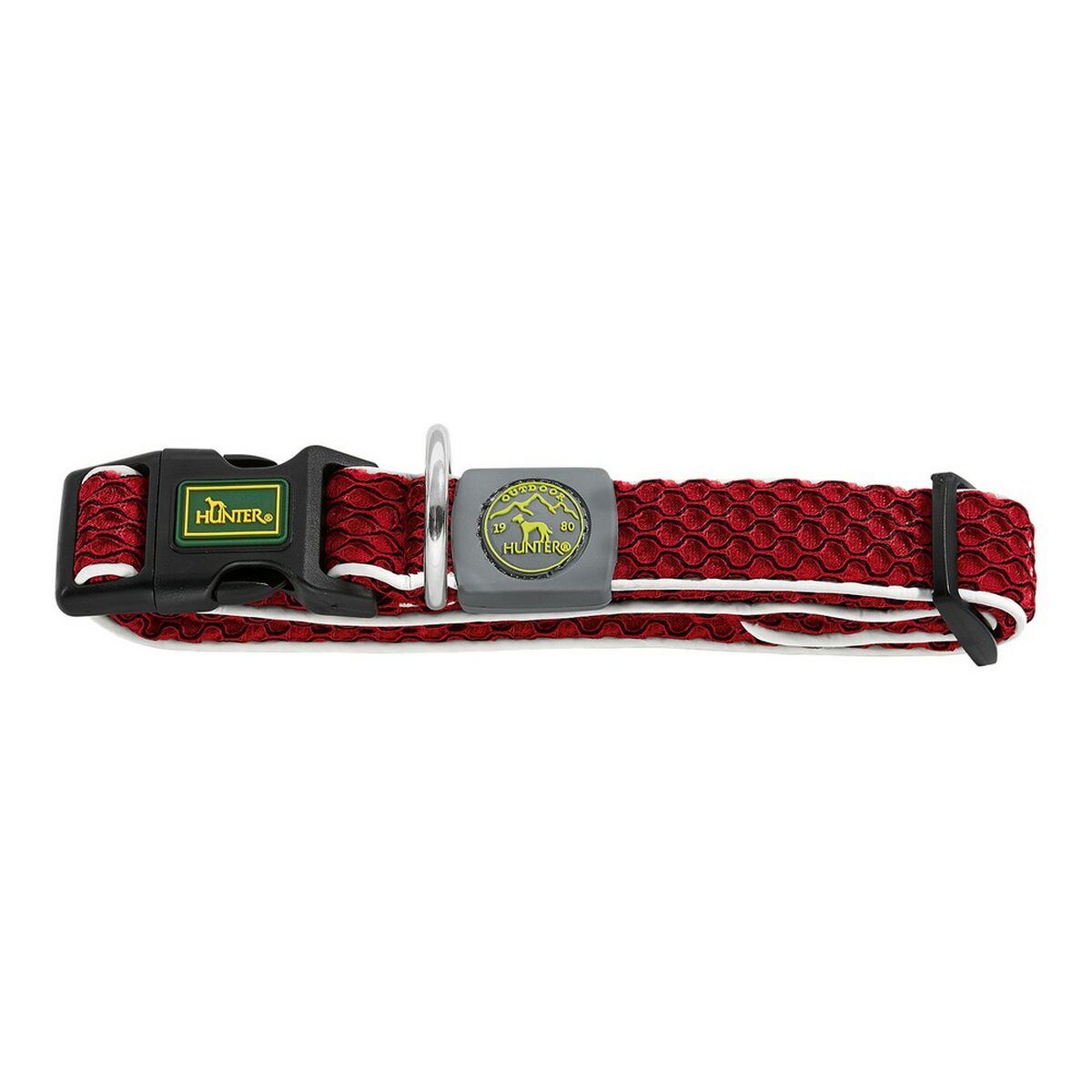 Dog collar Hunter Basic Thread Red Size S (30-43 cm)