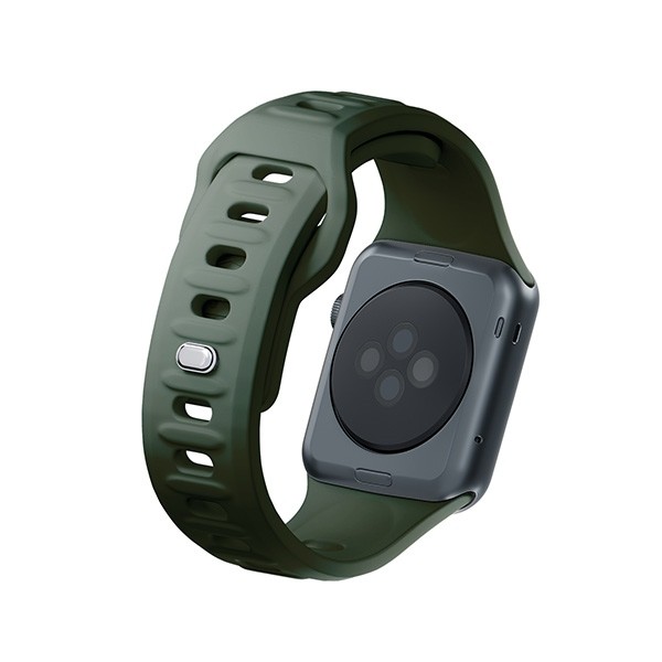 3MK Silicone Watch Strap Apple Watch 4/5/6/7/8/9/SE/Ultra 42/44/45/49mm dark green