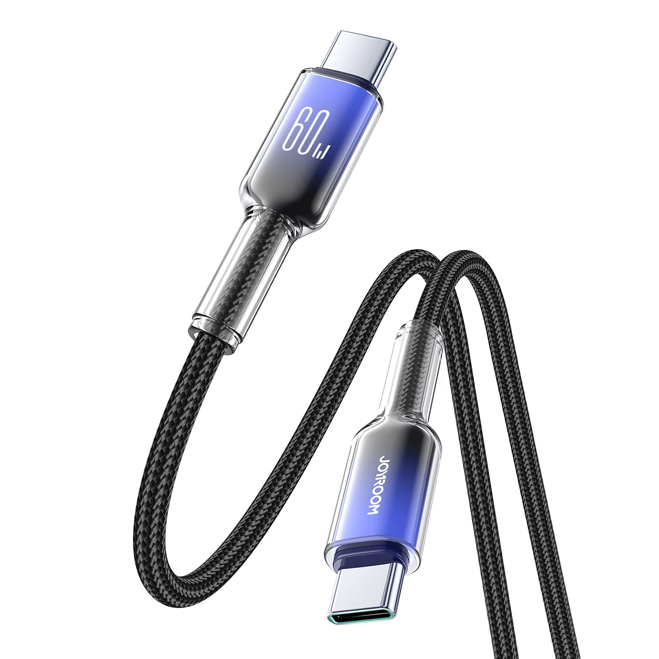 Joyroom S-A42 Crystal-Clear Series 60W USB-C / USB-C cable 1.2m black