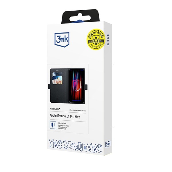 3MK Wallet Case Apple iPhone 14 Pro Max black