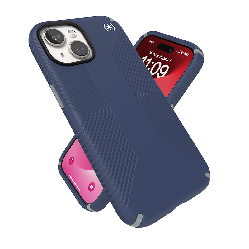 Speck Presidio2 Grip MagSafe Apple iPhone 15 (Coastal Blue/Dustgrey/White)