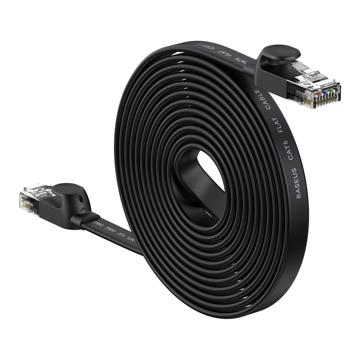 Baseus Speed Six Flat Ethernet Cable RJ45 1000Mbps 15m black