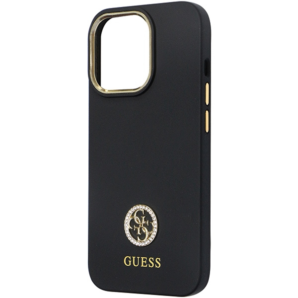Guess GUHCP13LM4DGPK Apple iPhone 13/13 Pro hardcase Silicone Logo Strass 4G black