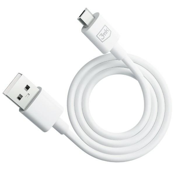 3MK cable Hyper USB-A / microUSB 1.2m 5V 2.4A white
