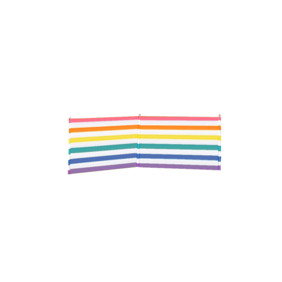 Windbreak 3 Poles Steel Polyester Color Stripes 240X80 cm Beach, Pool, Garden, Camping 10495