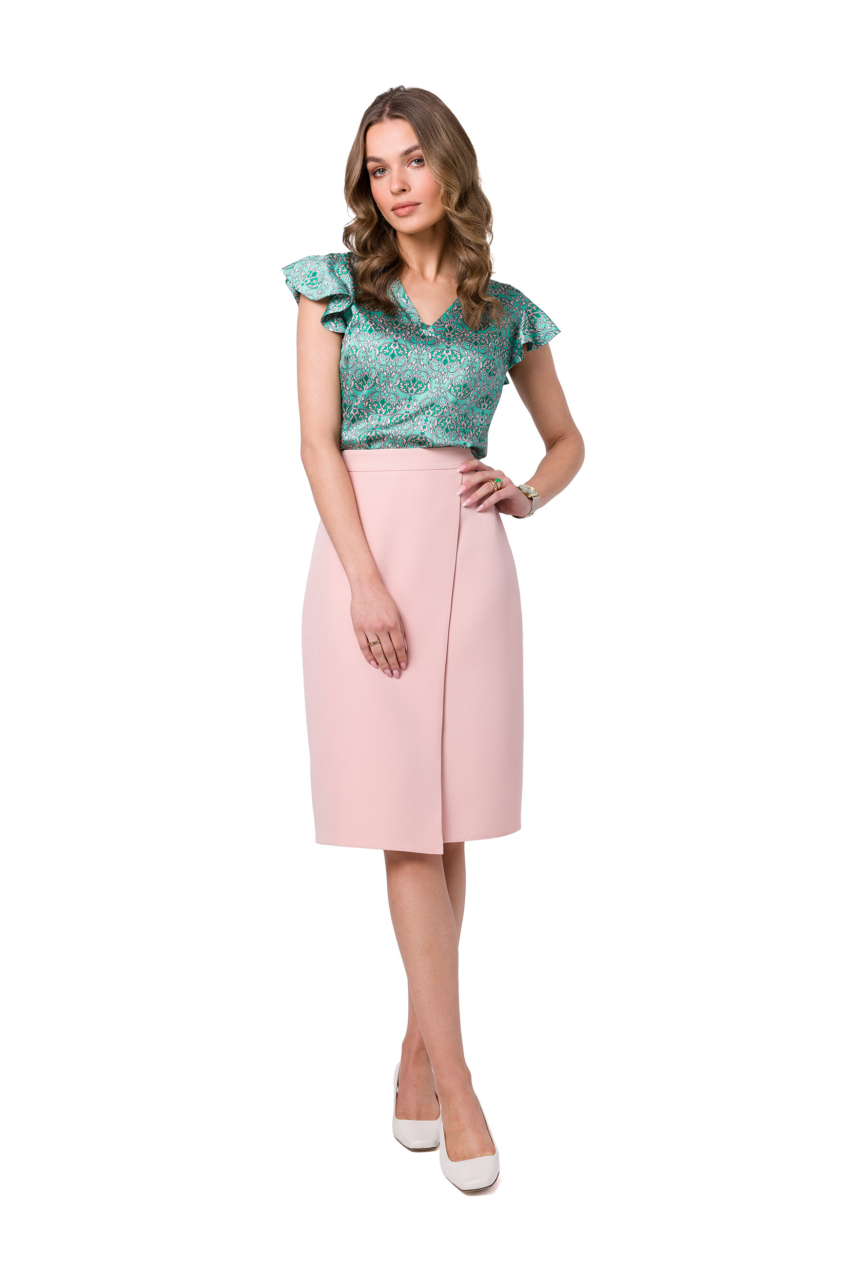 Skirt model 177184 Stylove  pink