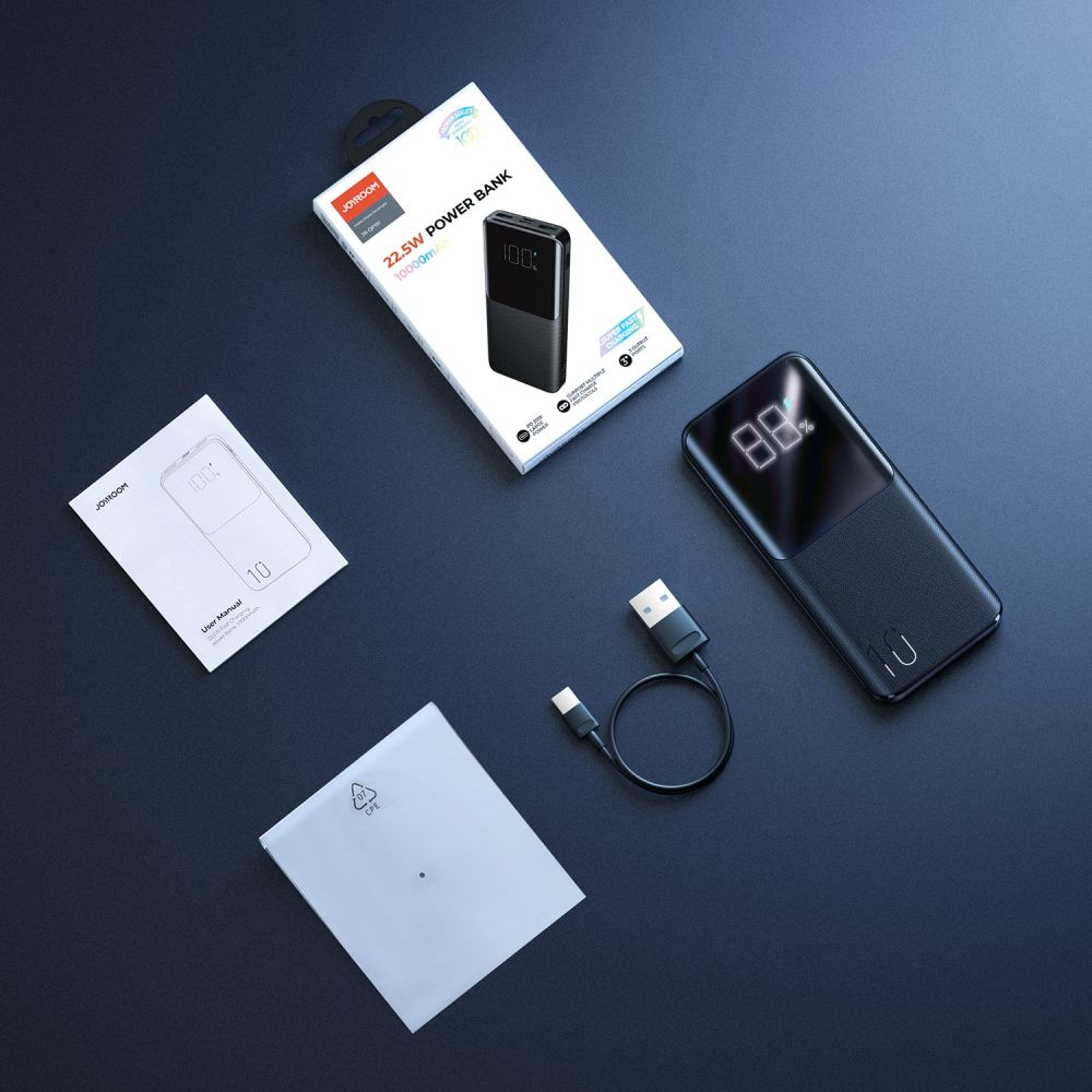 Joyroom JR-QP191 22.5W Powerbank 10000mah Black