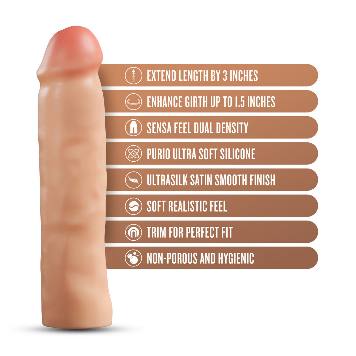 Penis cover Blush Performance Plus Meat Ø 3,8 cm 21,6 cm