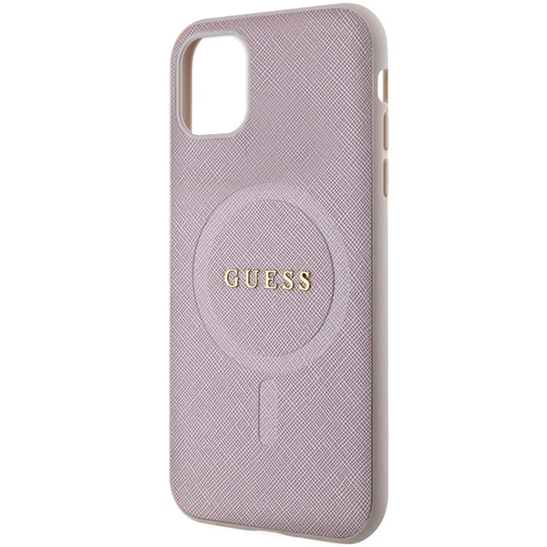 Guess GUHMN61PSAHMCP Apple iPhone 11/XR hardcase Saffiano MagSafe pink