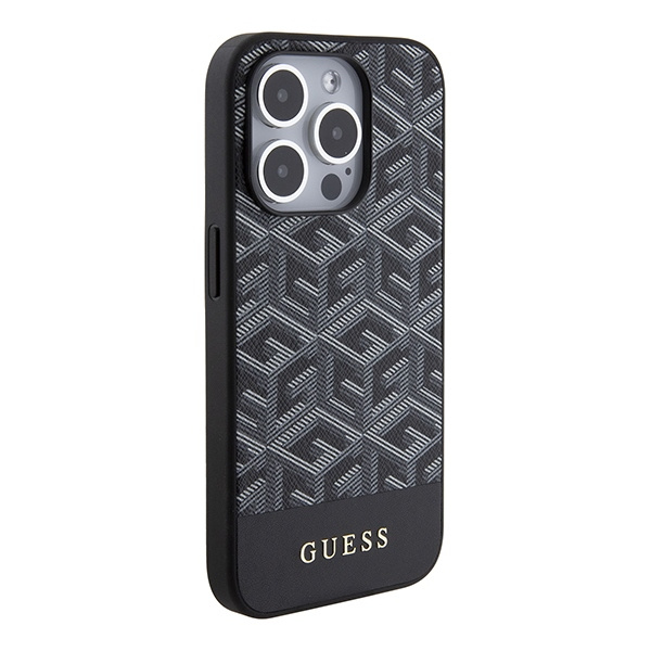 Guess GUHMP15XHGCFSEK Apple iPhone 15 Pro Max hardcase GCube Stripes MagSafe black