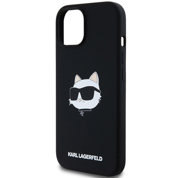 Karl Lagerfeld KLHMP15MSCHPPLK Apple iPhone 15 Plus / 14 Plus hardcase Silicone Choupette Head MagSafe black