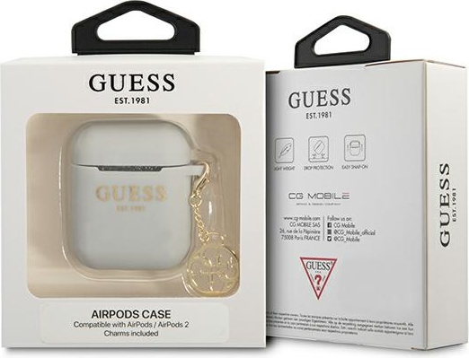 Guess GUA2LSC4EG Apple AirPods grey Silicone Charm 4G Collection