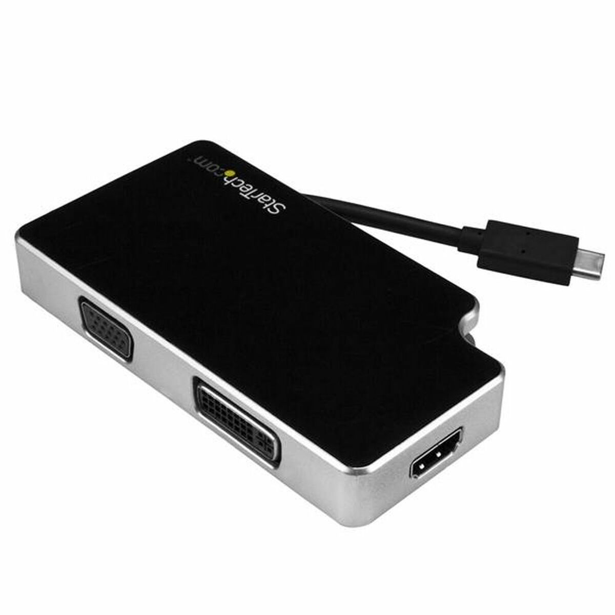Adapter USB C na VGA/HDMI/DVI Startech CDPVGDVHDB           Srebro