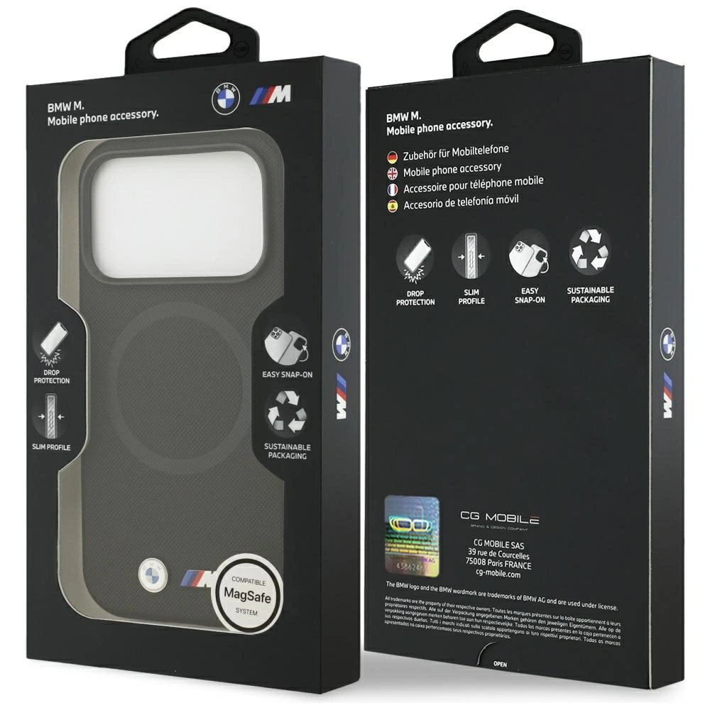 Etui BMW M FW Metal Logo MagSafe do Apple iPhone 17 Pro Max czarny