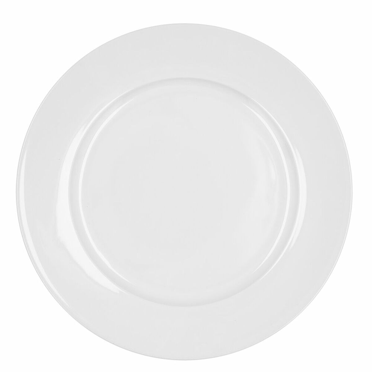 Flat plate Bidasoa Glacial Ceramic White (30 cm) (Pack 4x)