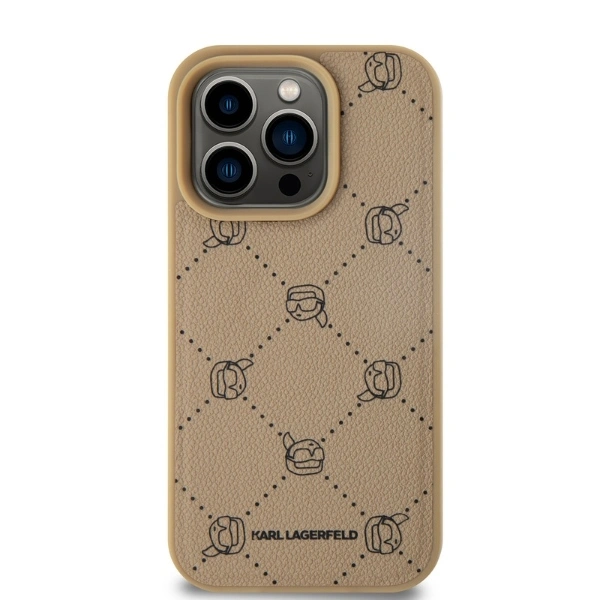 Karl Lagerfeld KLHMP15LPGKHPHE Apple iPhone 15 Pro MagSafe Karl Head beige