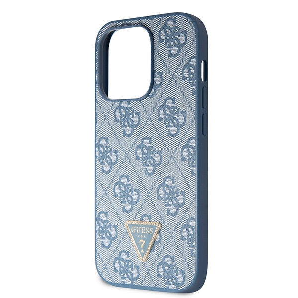 Guess GUHCP14LP4TDSCPB Apple iPhone 14 Pro hardcase Crossbody 4G Metal Logo blue