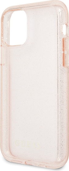 Guess GUHCN65PCGLPI Apple iPhone 11 Pro Max pink hard case Glitter